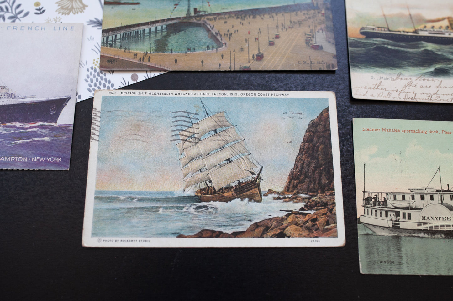 Antique Postcards- Set of 6 - Ship Postcards- Boats Nautical Postcards