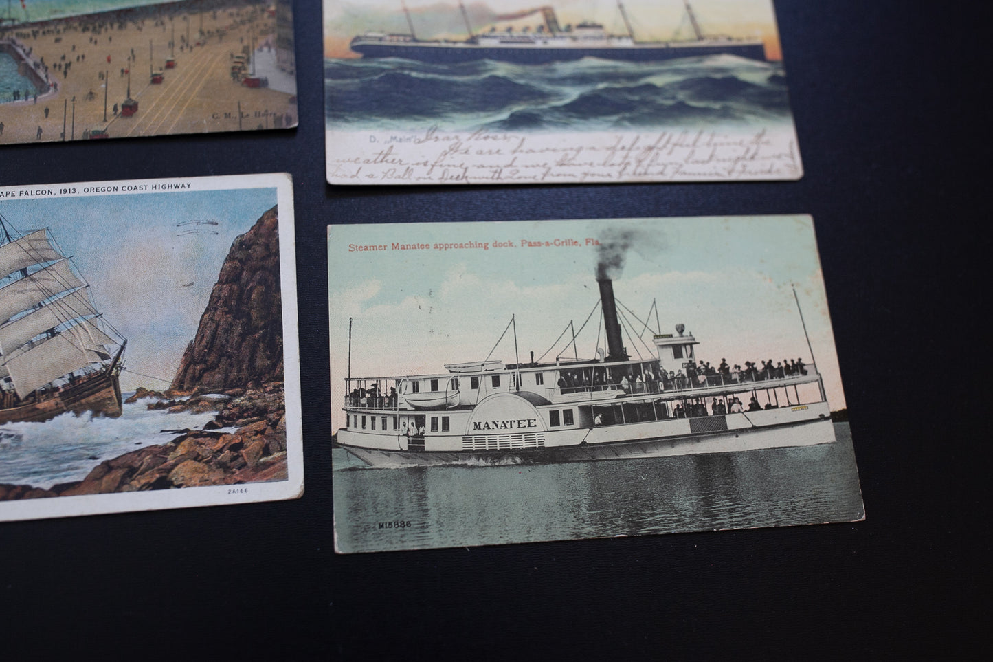 Antique Postcards- Set of 6 - Ship Postcards- Boats Nautical Postcards