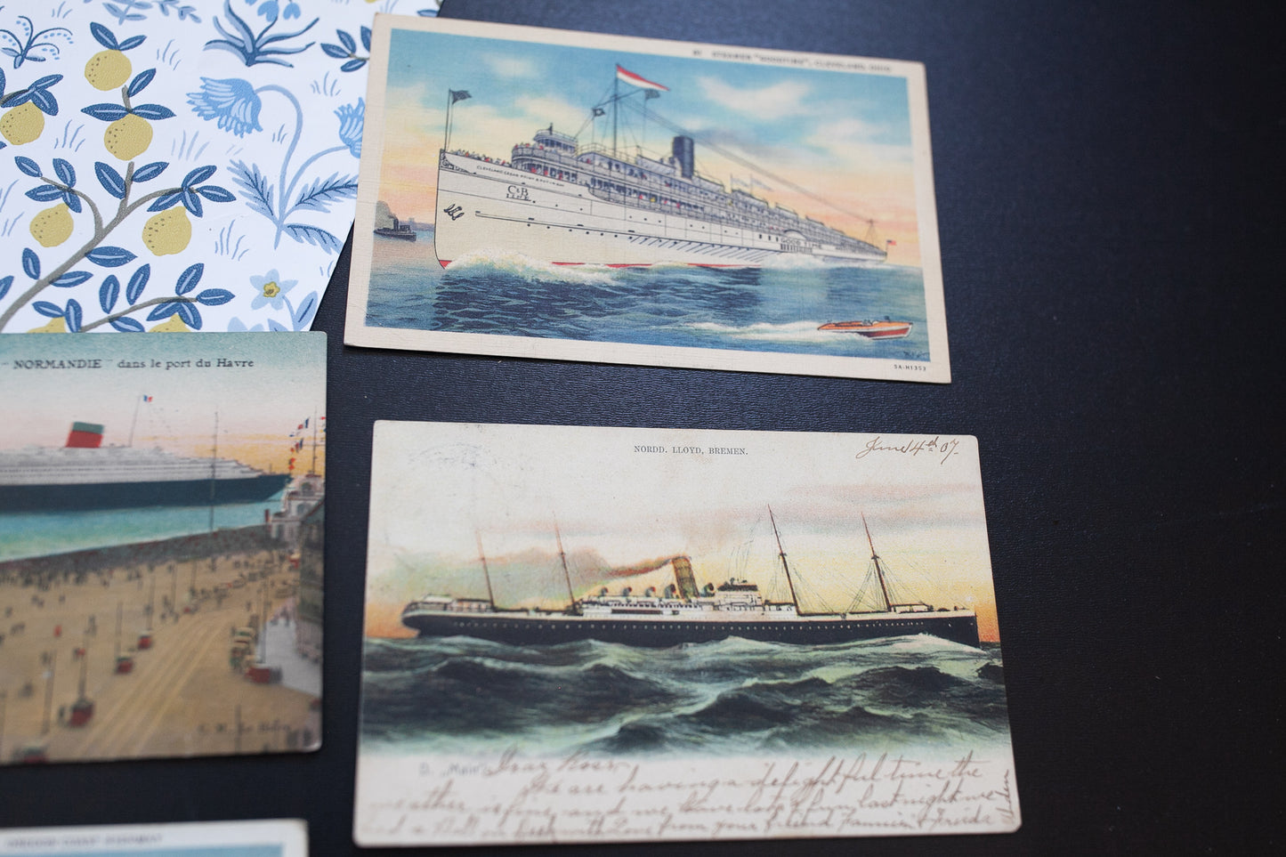 Antique Postcards- Set of 6 - Ship Postcards- Boats Nautical Postcards