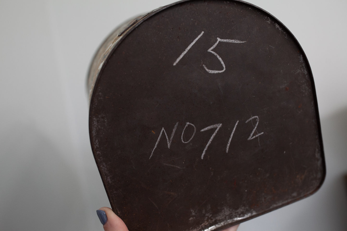 Antique Tin- Antique Cinnamon Tin with Hinged Lid- Tin General Store Spice Box