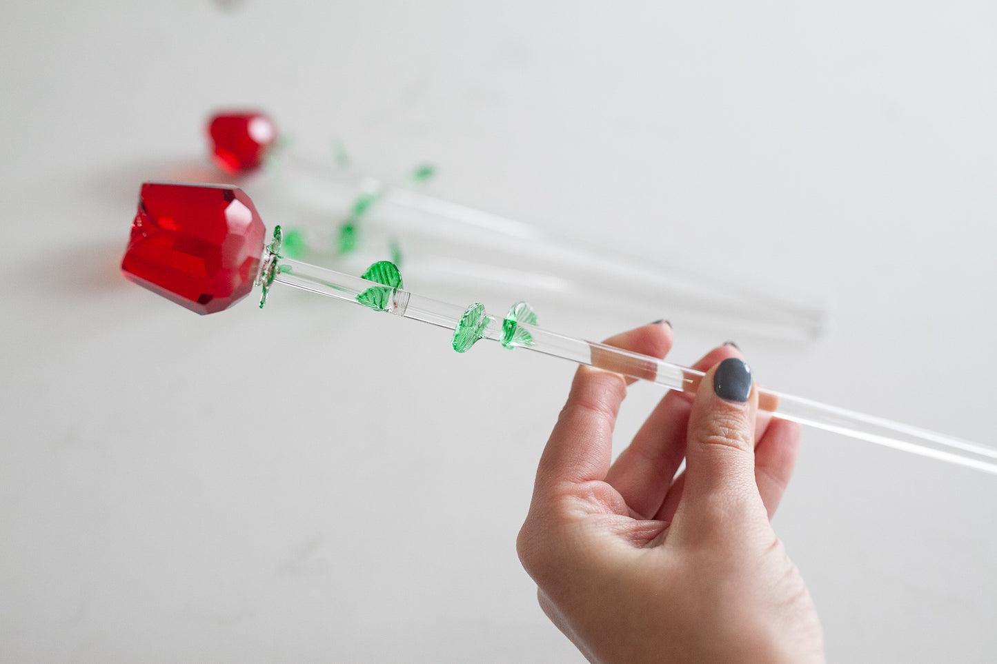 Vintage Glass Rose - Glass Flowers
