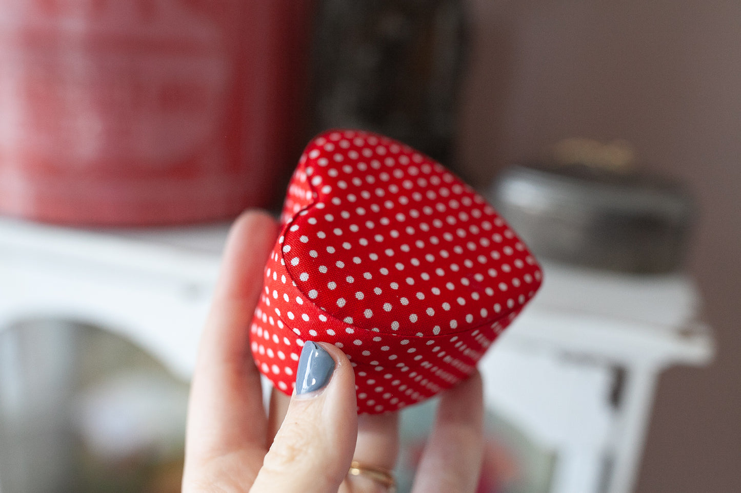 Vintage Heart Box - Red Heart