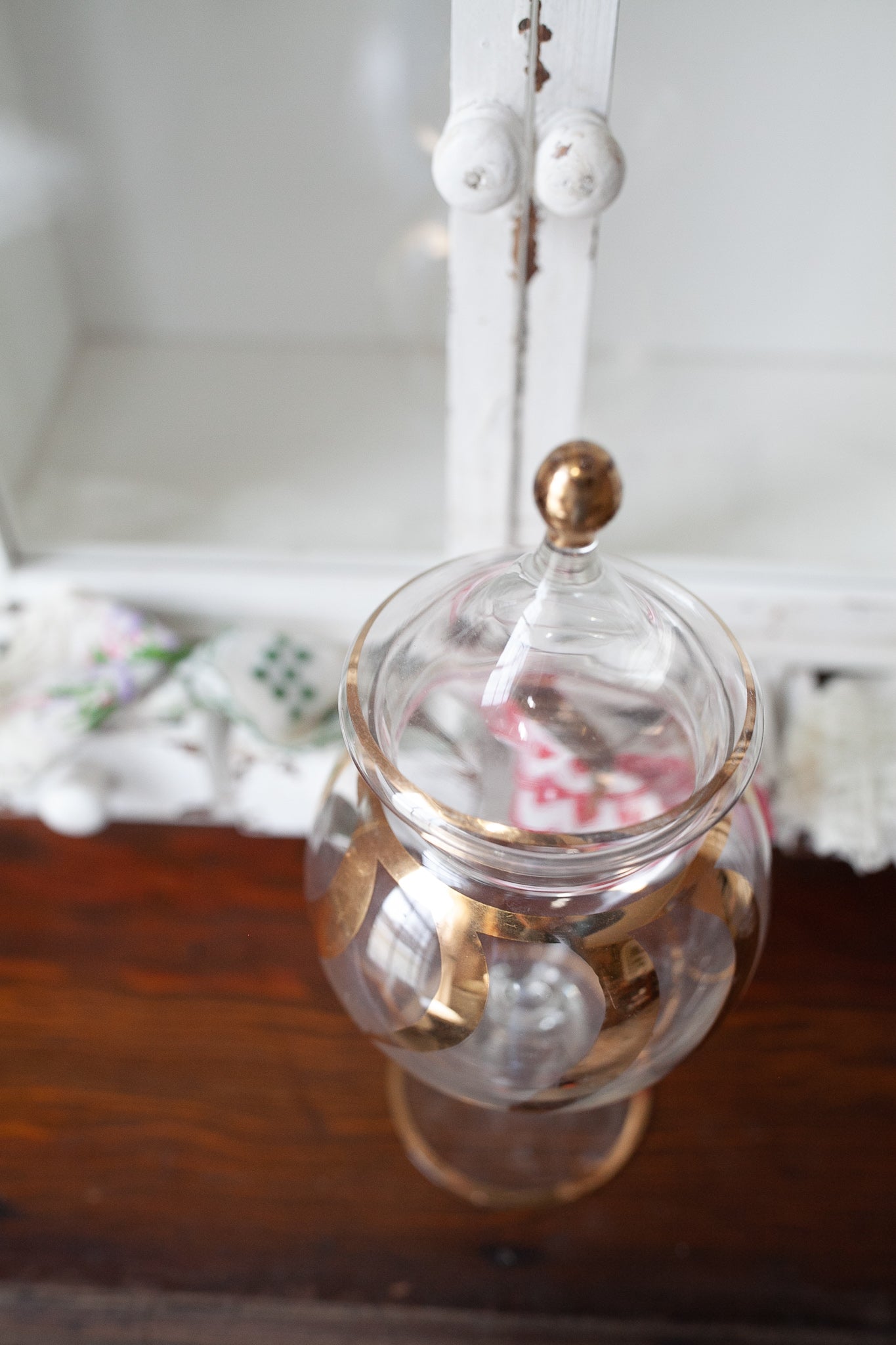 Vintage Glass Jar - Lidded Jar