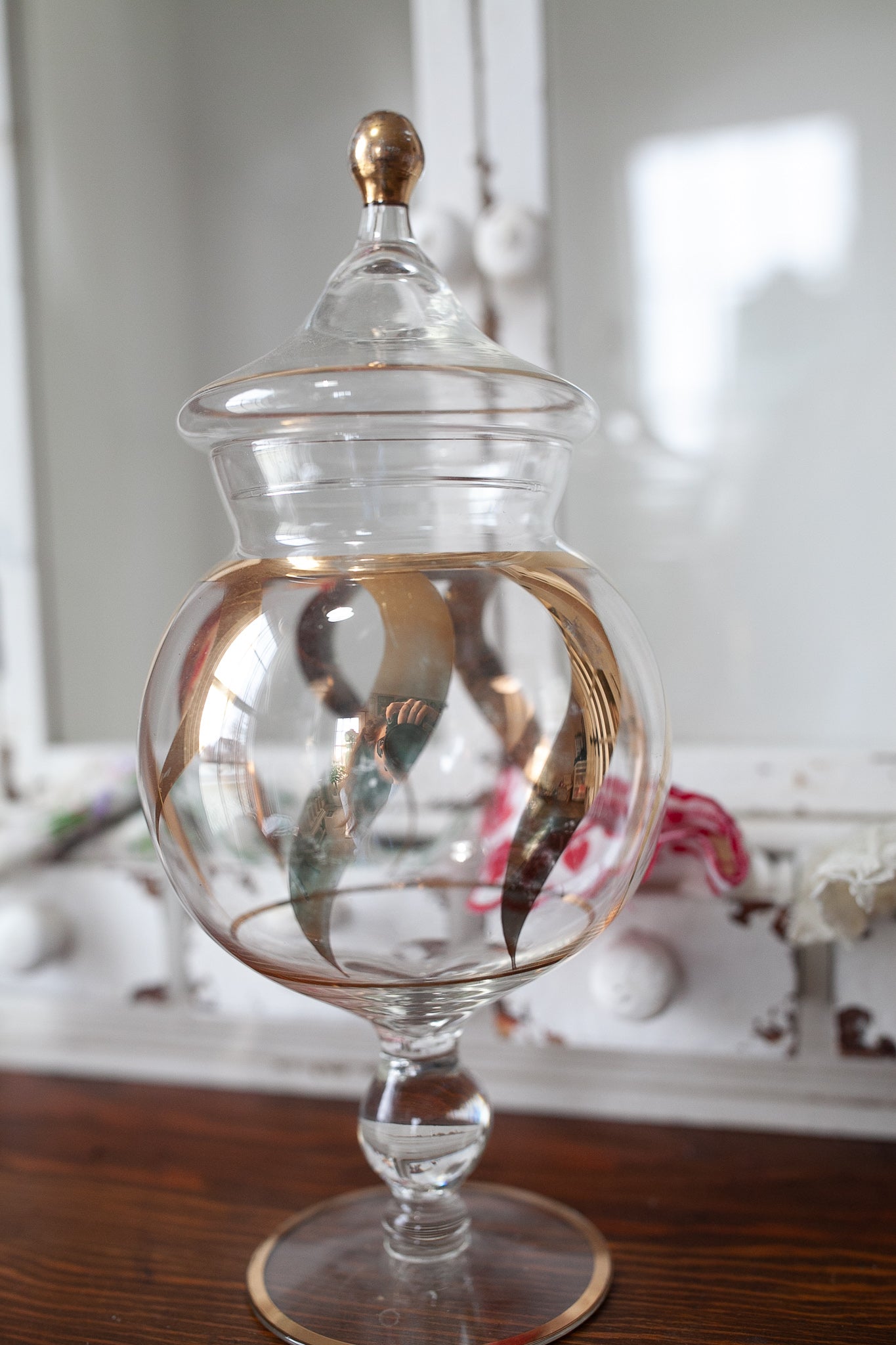 Vintage Glass Jar - Lidded Jar