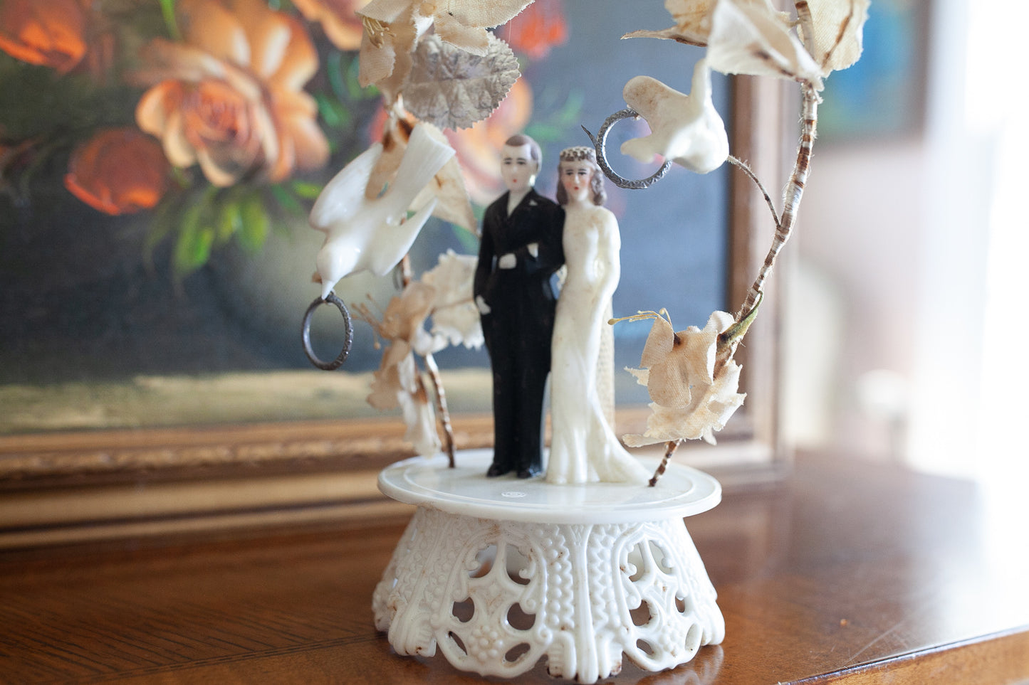 Vintage Wedding Cake Topper