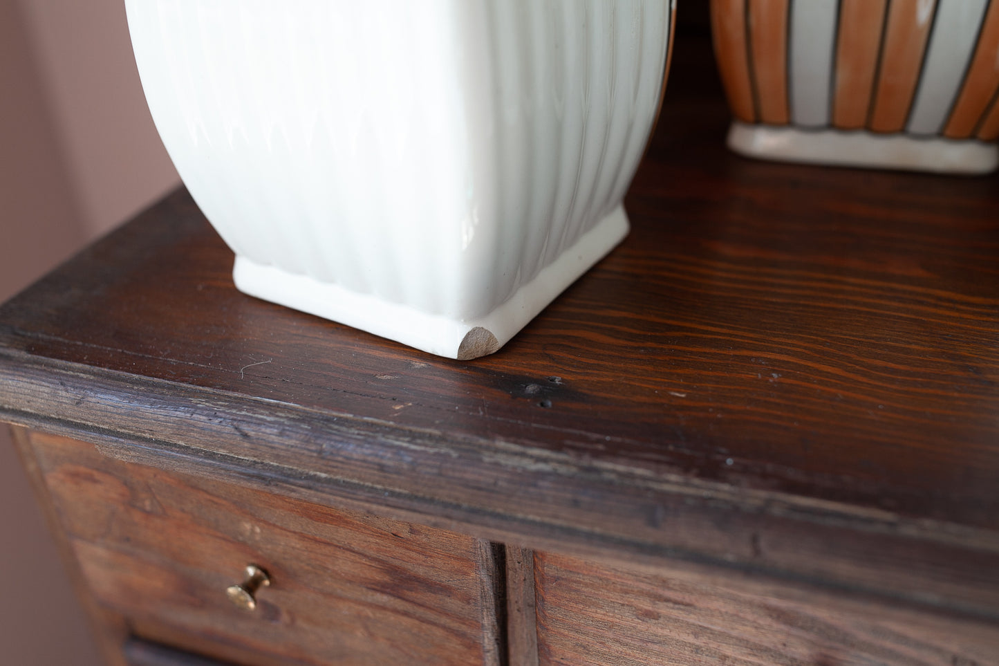 Vintage Lusterware Canister Set -Orange Lusterware Made in Germany -Vintage Kitchen