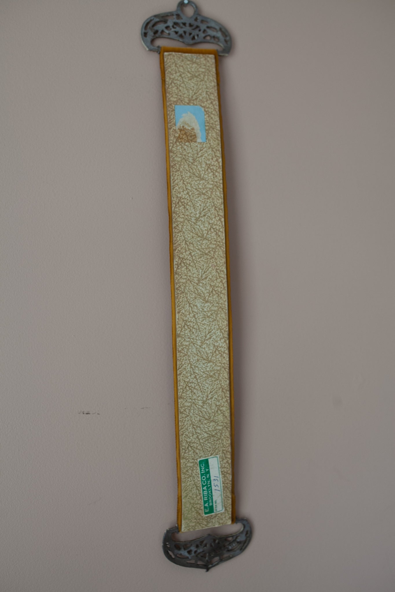 Vintage Floral- Hanging Artwork - Yellow Velvet