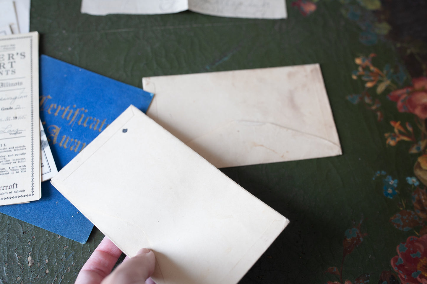 1940s Paper Ephemera- School Report Cards- Vintage Ephemera