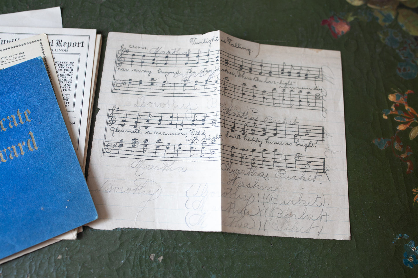 1940s Paper Ephemera- School Report Cards- Vintage Ephemera