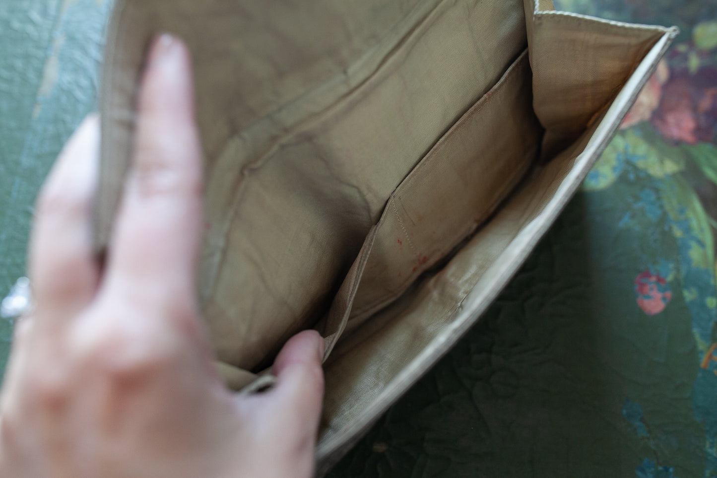 Vintage Tapestry Purse- Clutch Envelope Folded Purse