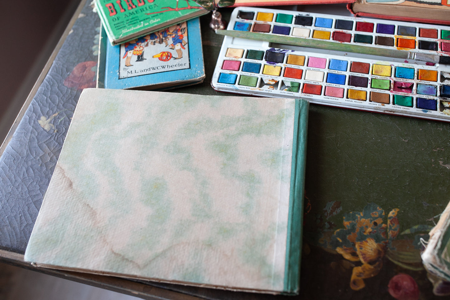 Happy Land Drawing and Painting Book- Artbook- Paintings - Vintage Book- Painting