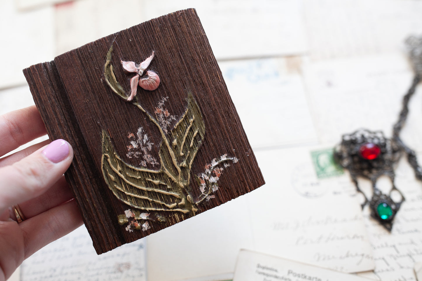 Vintage Painted Floral - Miniature Painting