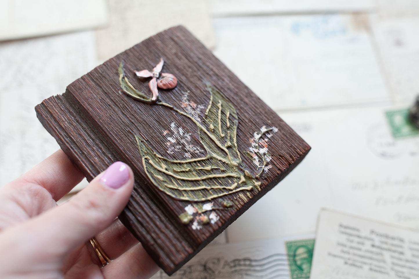 Vintage Painted Floral - Miniature Painting
