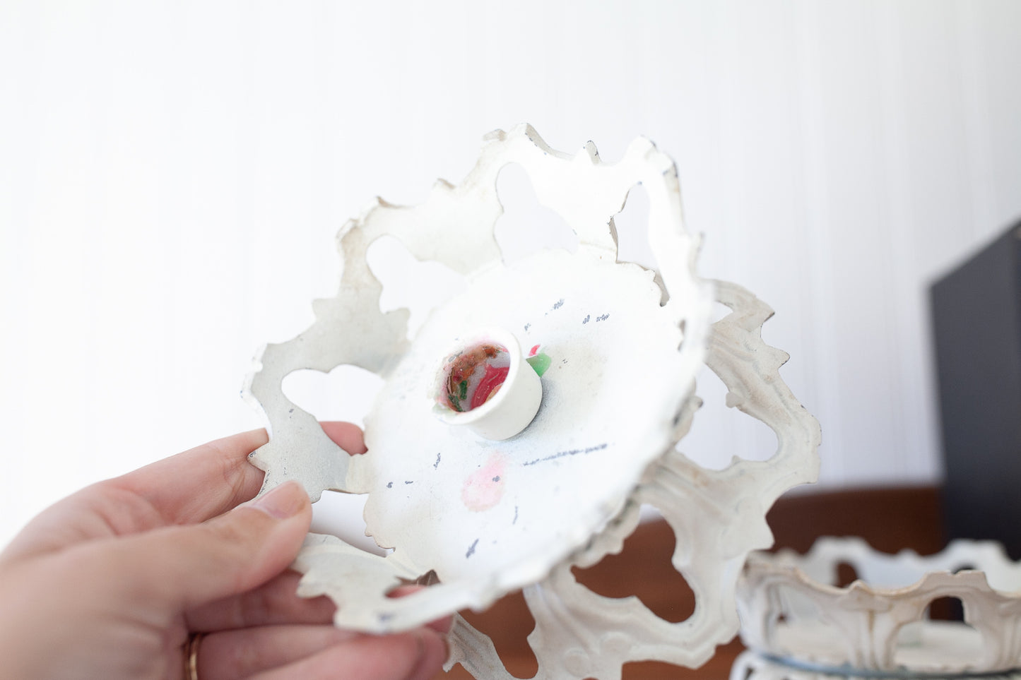 Vintage Iron Candle Holders- Taper Candle Holder- Candle - Salvage