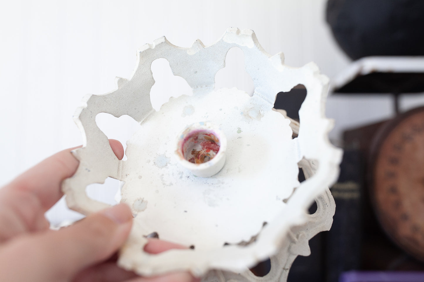 Vintage Iron Candle Holders- Taper Candle Holder- Candle - Salvage