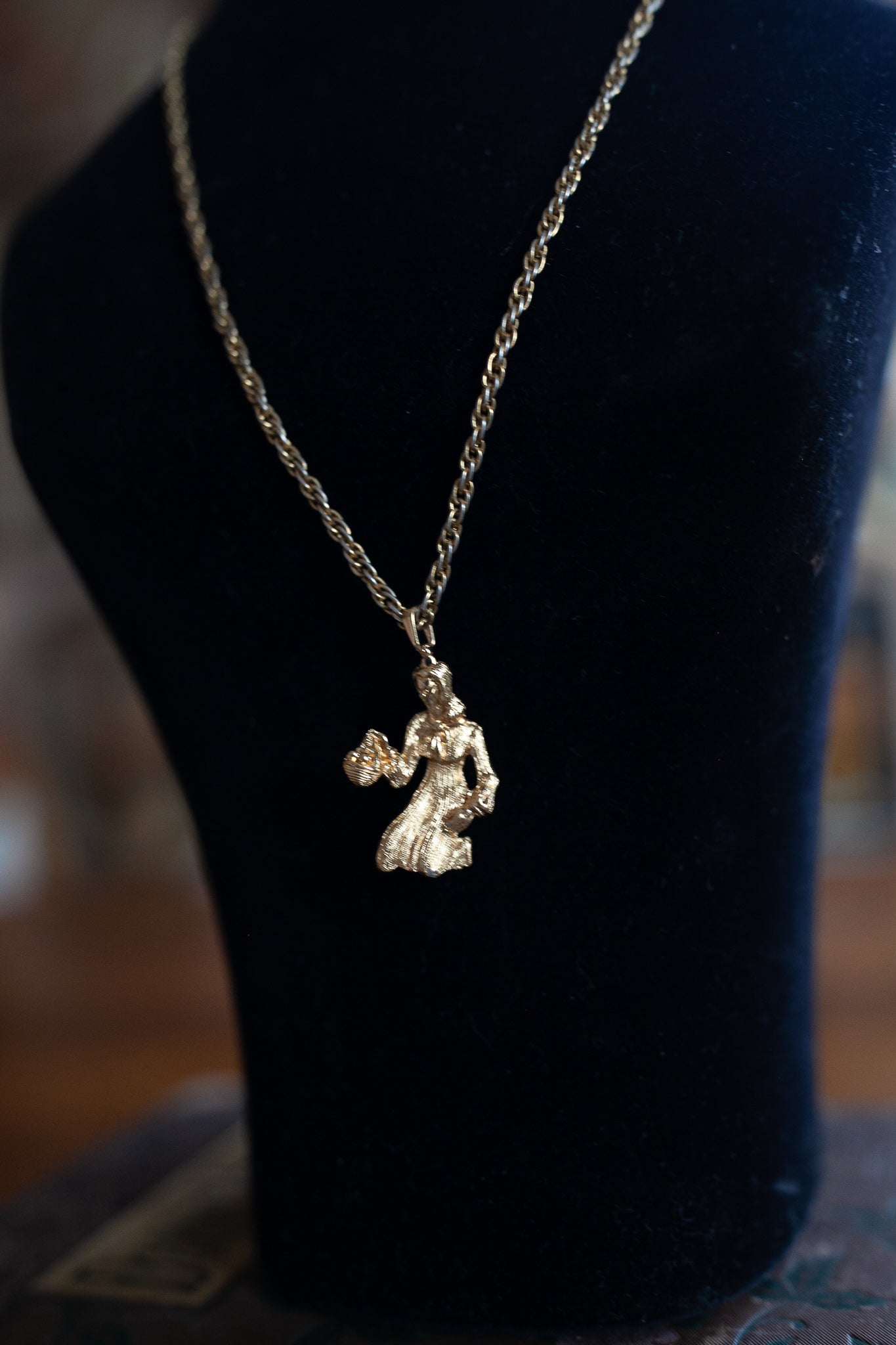 Vintage Virgo Necklace- Pendant