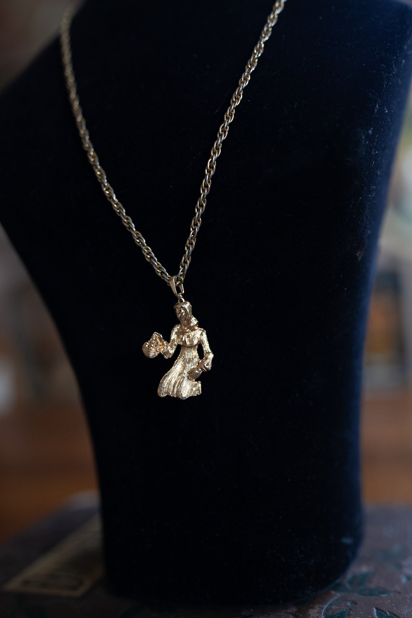 Vintage Virgo Necklace- Pendant