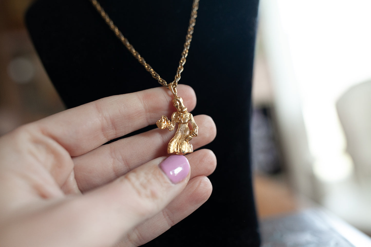 Vintage Virgo Necklace- Pendant