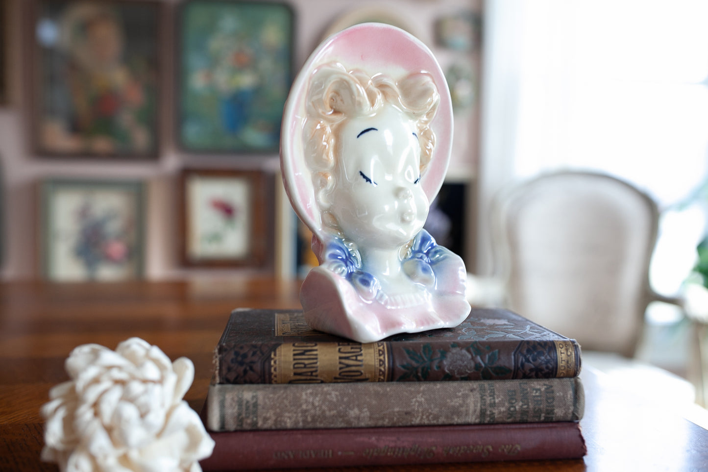 Vintage Head Vase - Pink Lady Head Vase