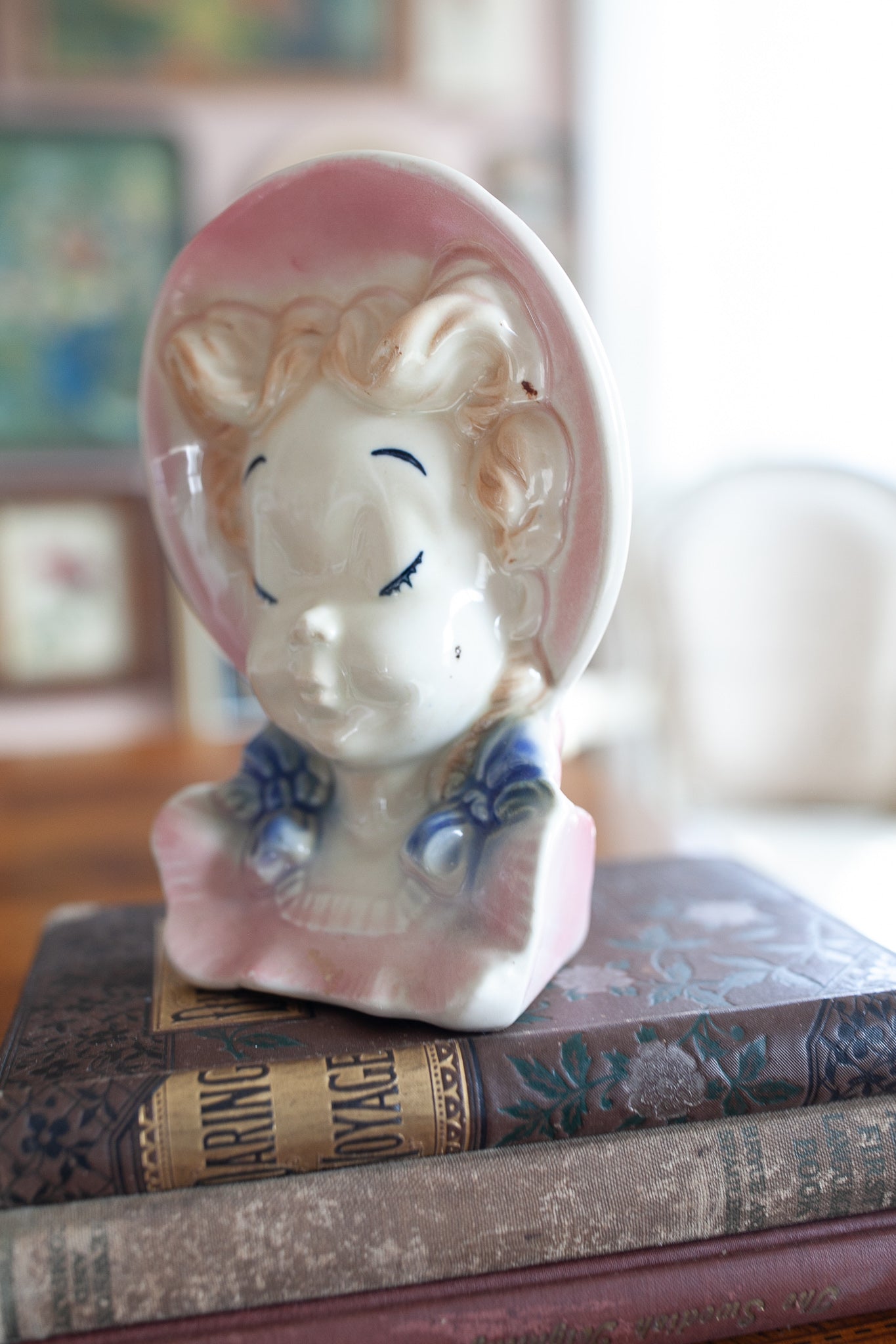 Vintage Head Vase - Pink Lady Head Vase
