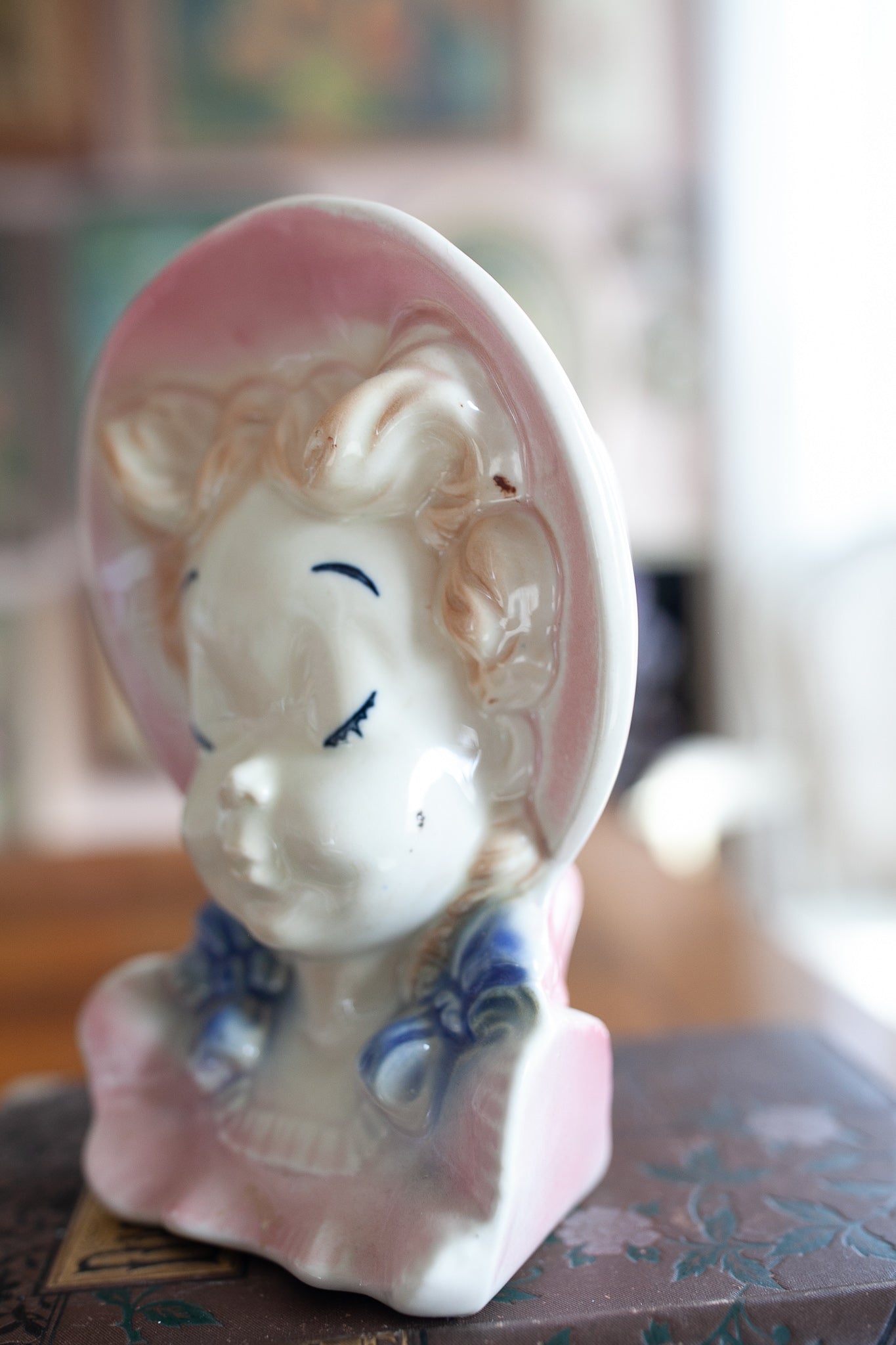 Vintage Head Vase - Pink Lady Head Vase