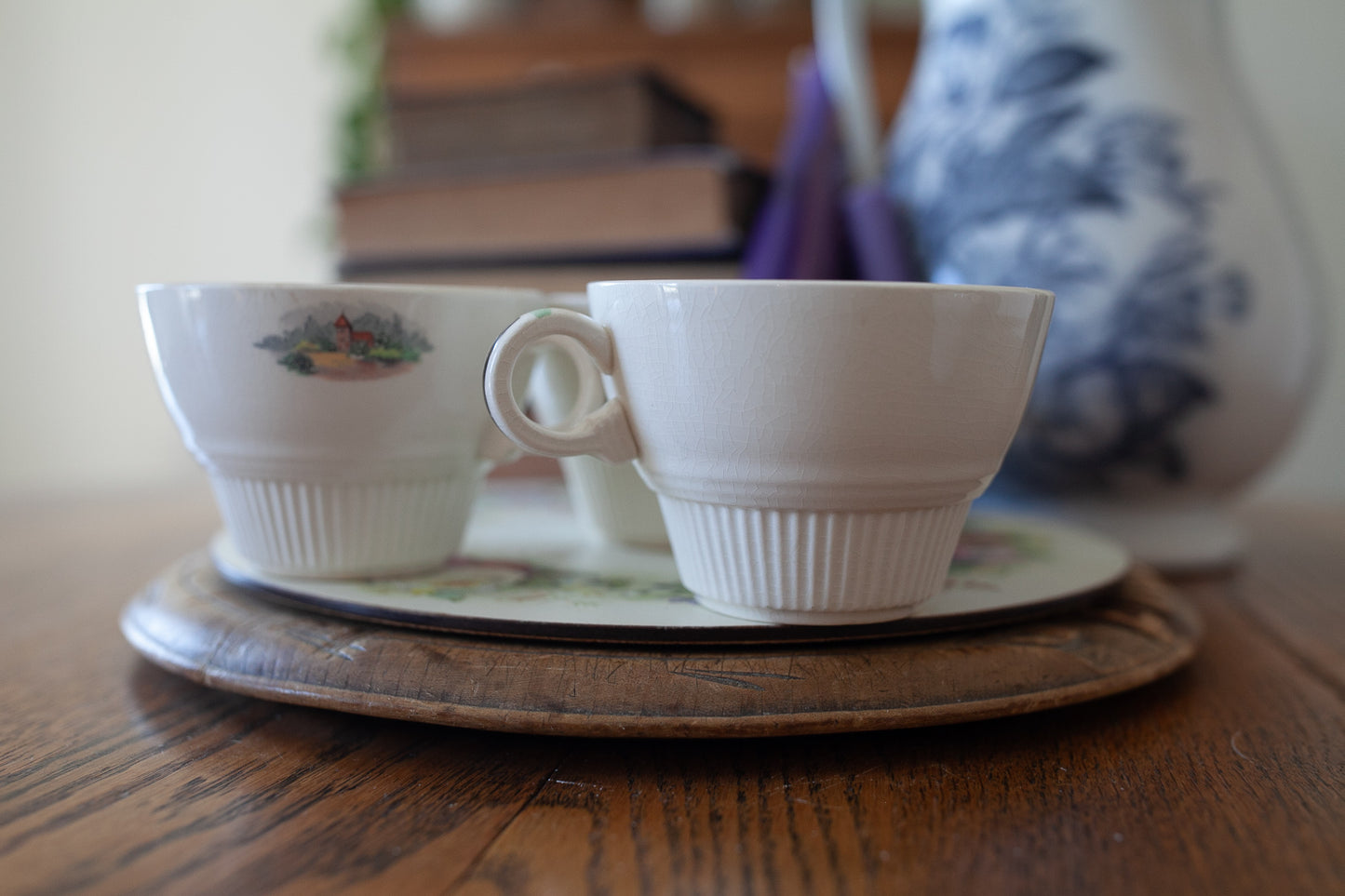 Vintage Coffee Cup- Cottage Scene cups- Salem China Co