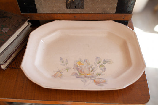 Pink Platter - Serving Platter- Floral Serving Platter -Taylor, Smith & T  (TS&T CO)