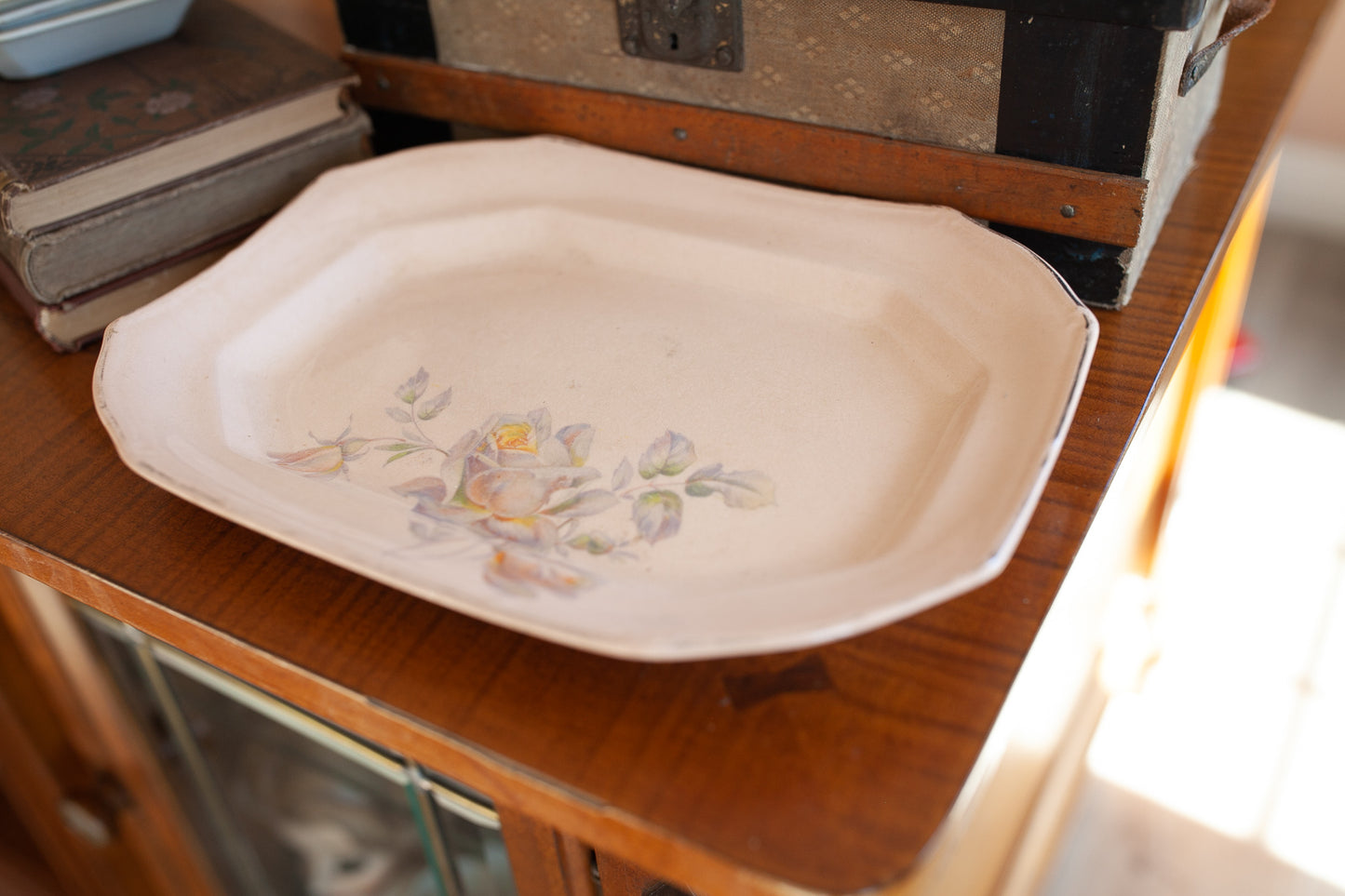 Pink Platter - Serving Platter- Floral Serving Platter -Taylor, Smith & T  (TS&T CO)