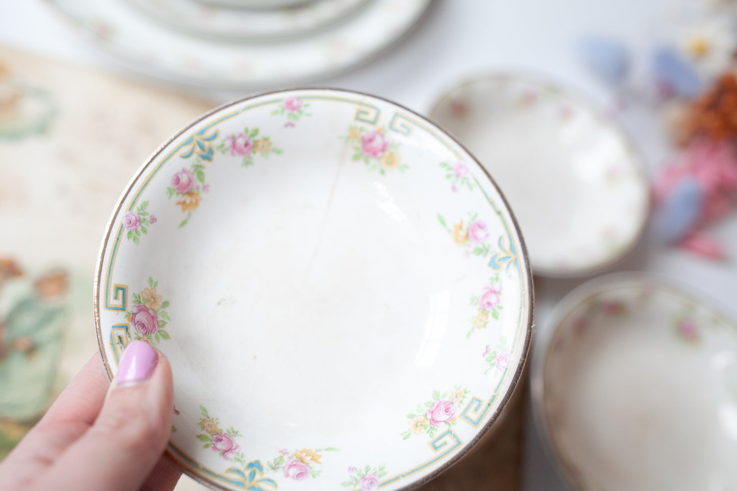 Vintage Bowls - Floral China- crown C.P. Co.