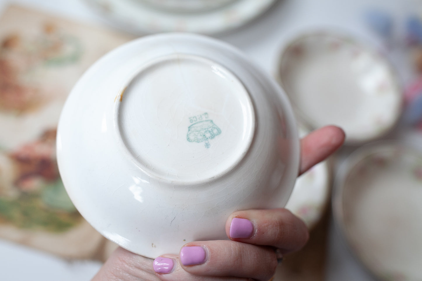 Vintage Bowls - Floral China- crown C.P. Co.