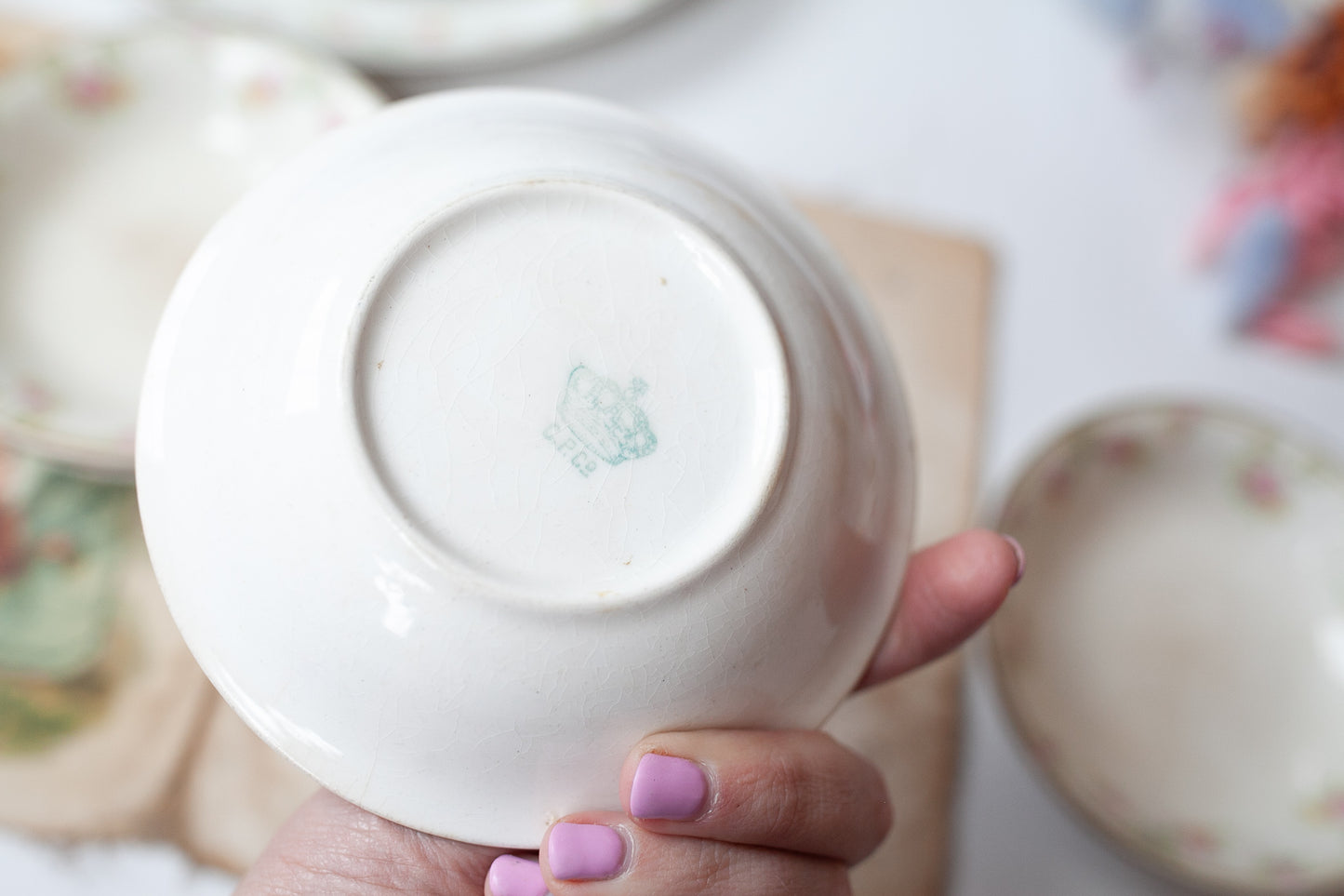 Vintage Bowls - Floral China- crown C.P. Co.