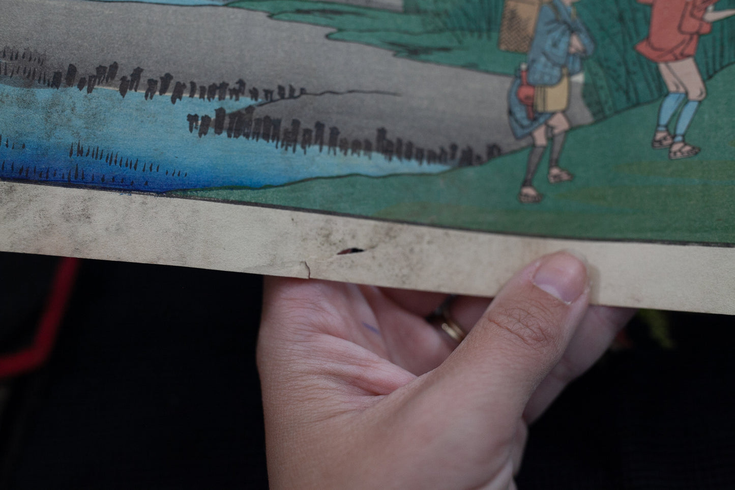 Hiroshiges's print of Mieji-juku- Mieji Vintage Print