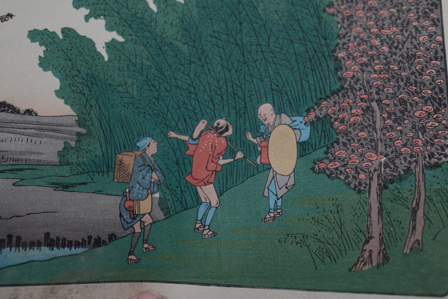 Hiroshiges's print of Mieji-juku- Mieji Vintage Print