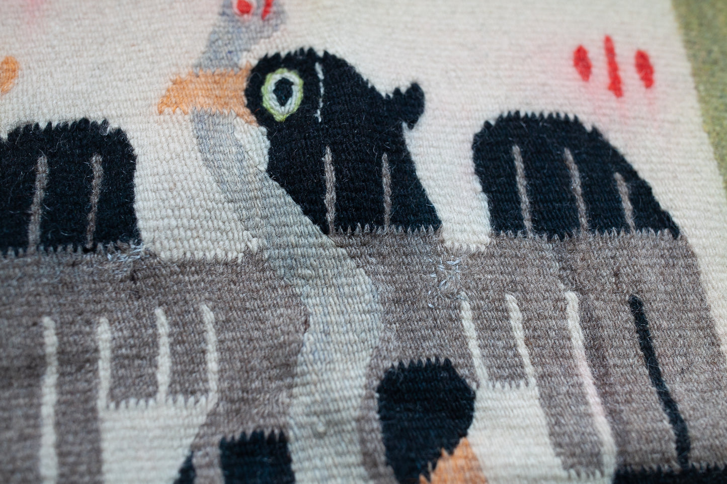 Vintage Mexican Aztec Wovel Blanket/Rug Throw- Eagle and Snake