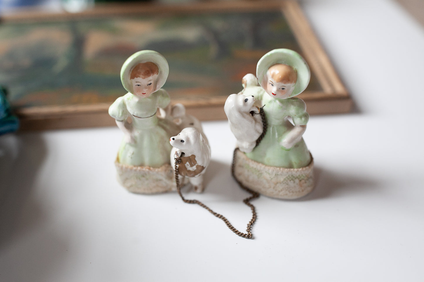 Ladies Walking Poodles - Vintage Poodle