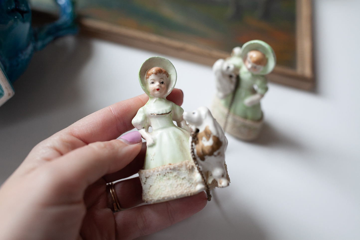 Ladies Walking Poodles - Vintage Poodle