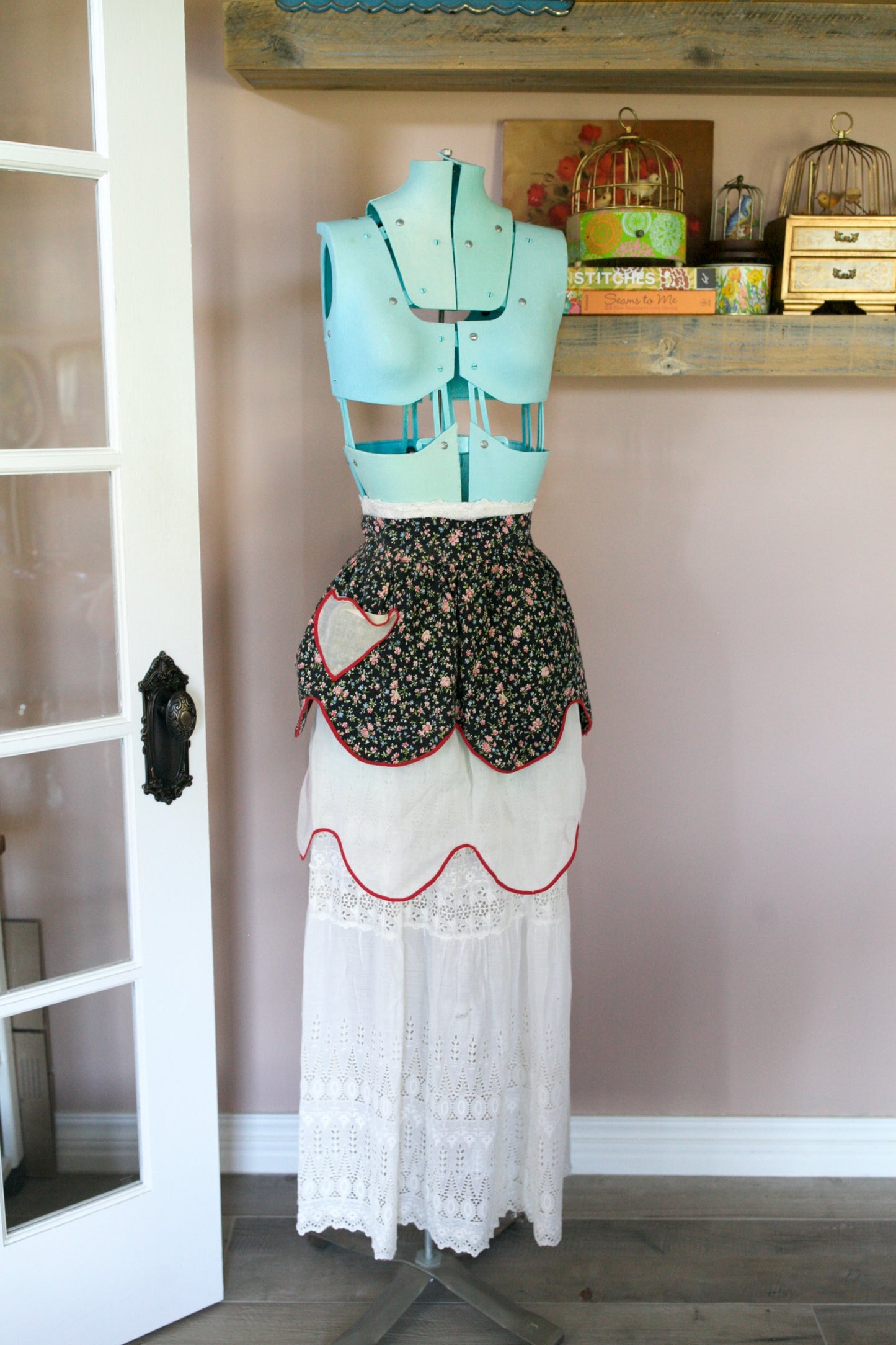 Vintage Half Apron- Floral Apron