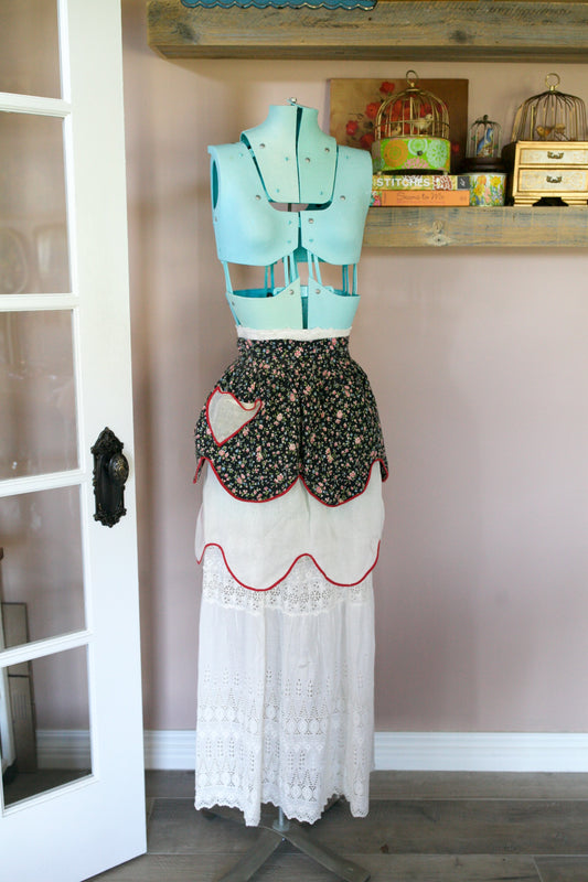Vintage Half Apron- Floral Apron