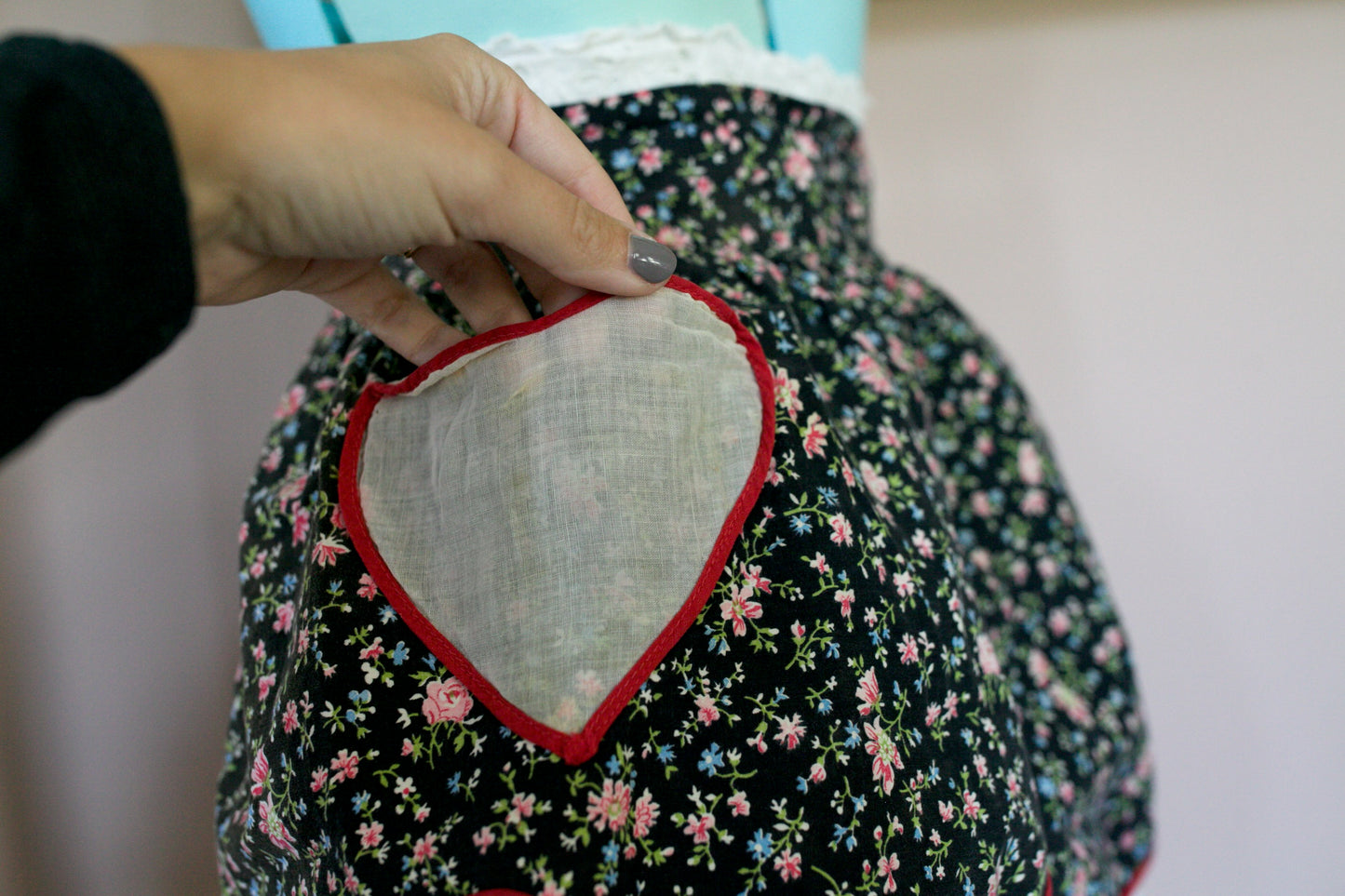 Vintage Half Apron- Floral Apron