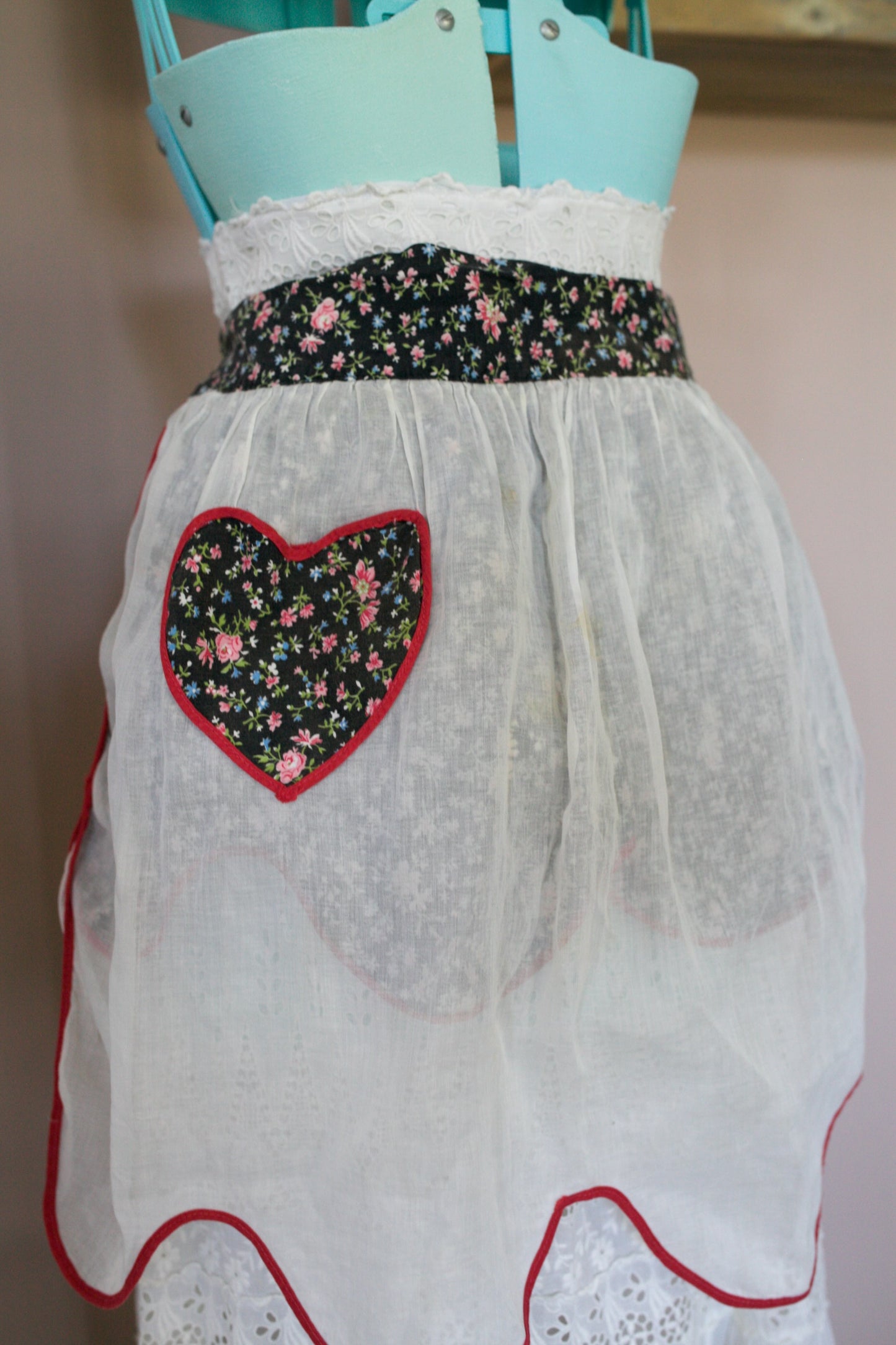 Vintage Half Apron- Floral Apron
