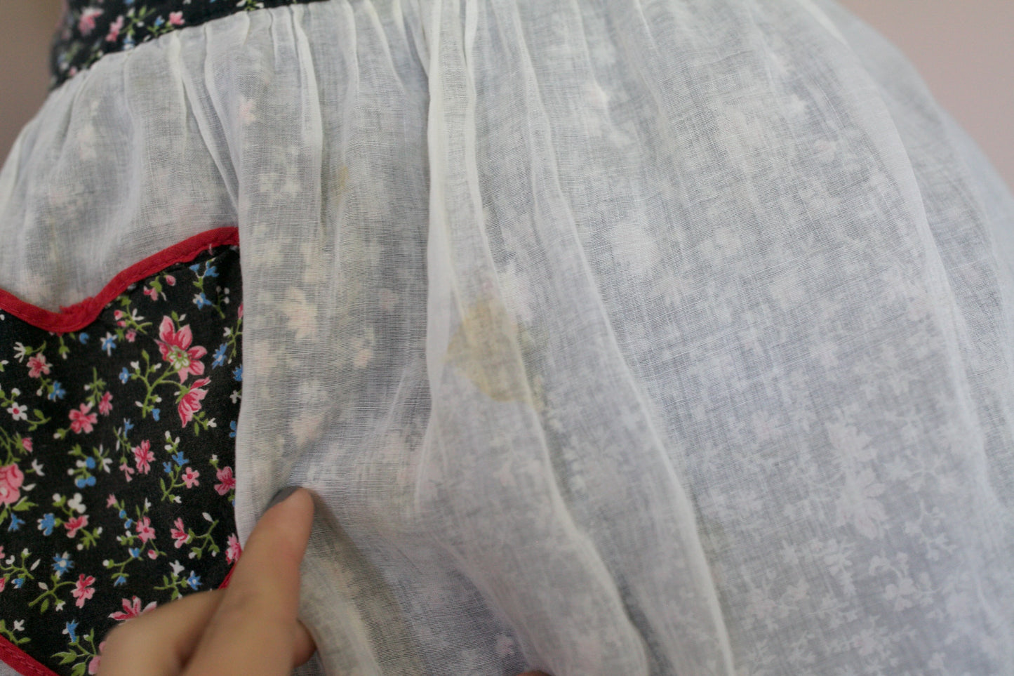 Vintage Half Apron- Floral Apron