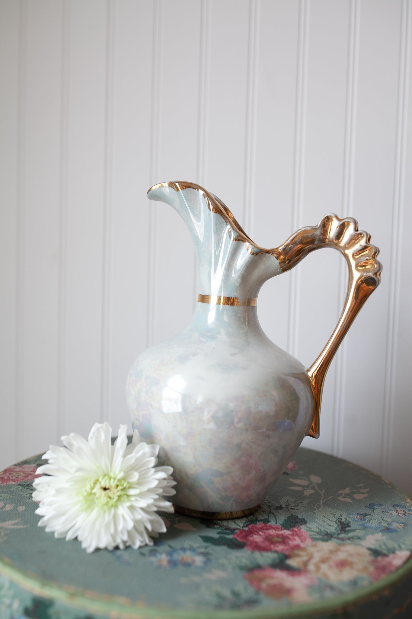 Vintage Pitcher - Lusterware Pitcher -Vase