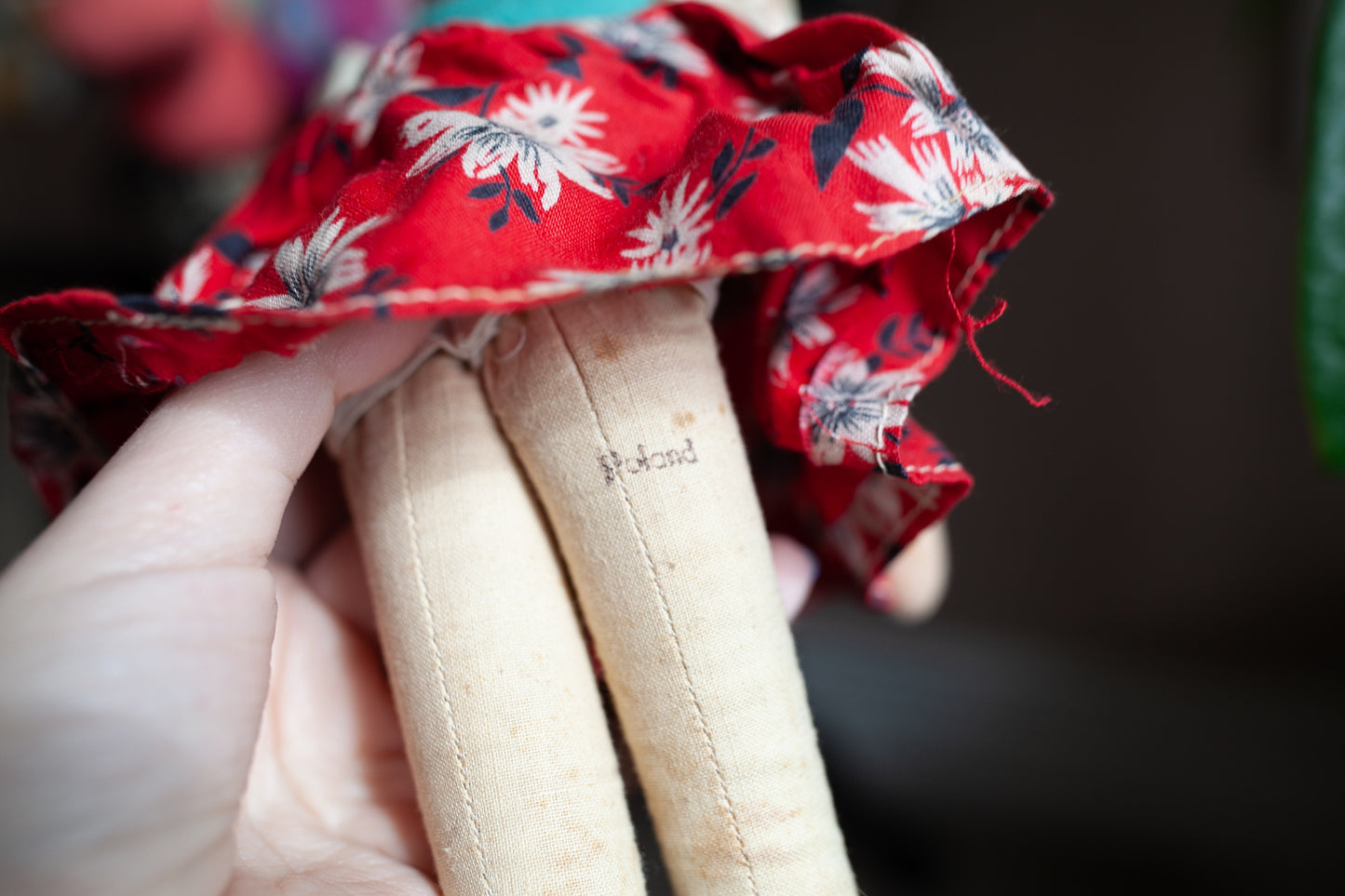 Vintage Polish Cloth Doll - Doll -Mask Face Doll