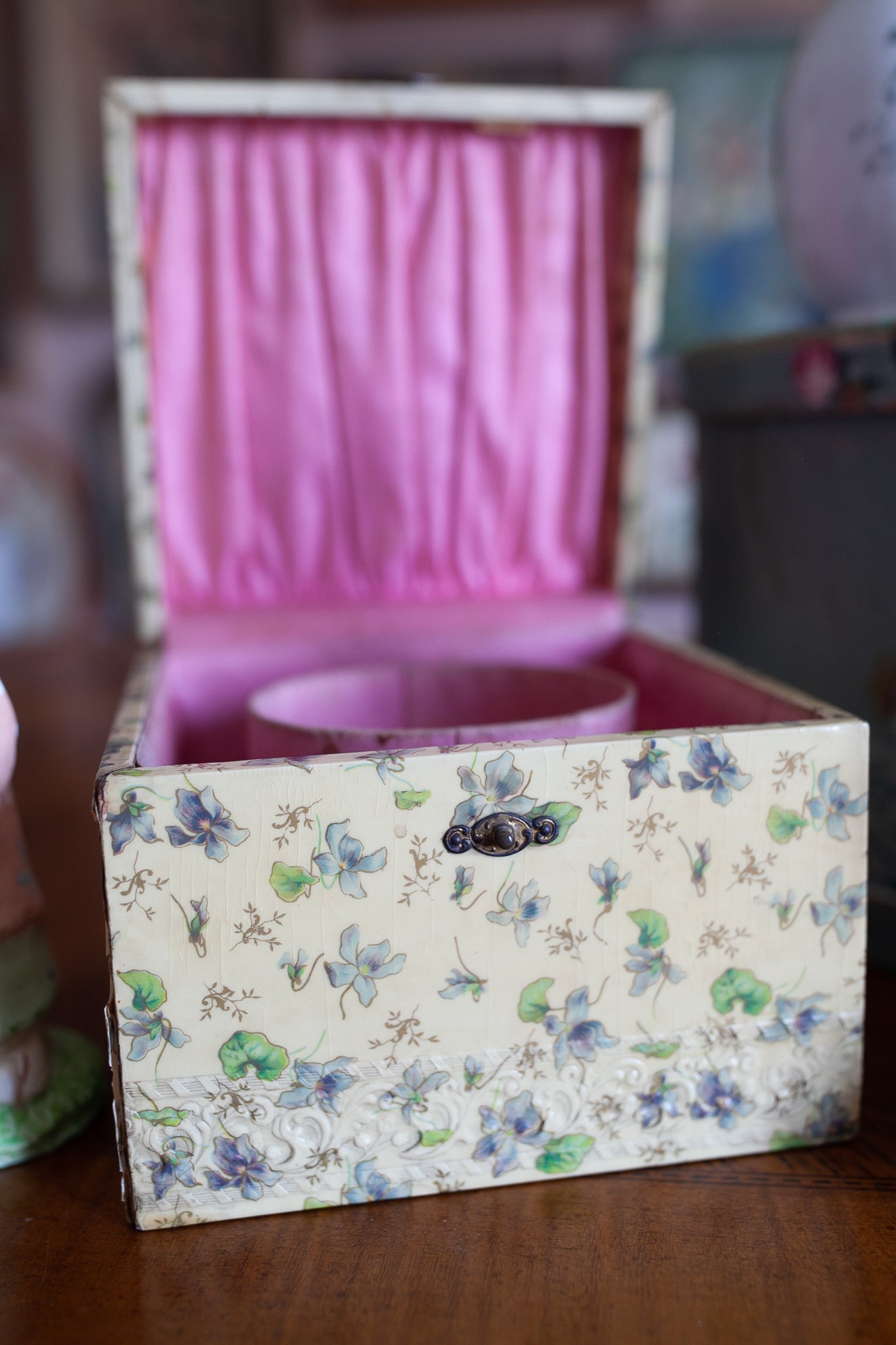 Antique Collar box -Celluloid Dresser Box