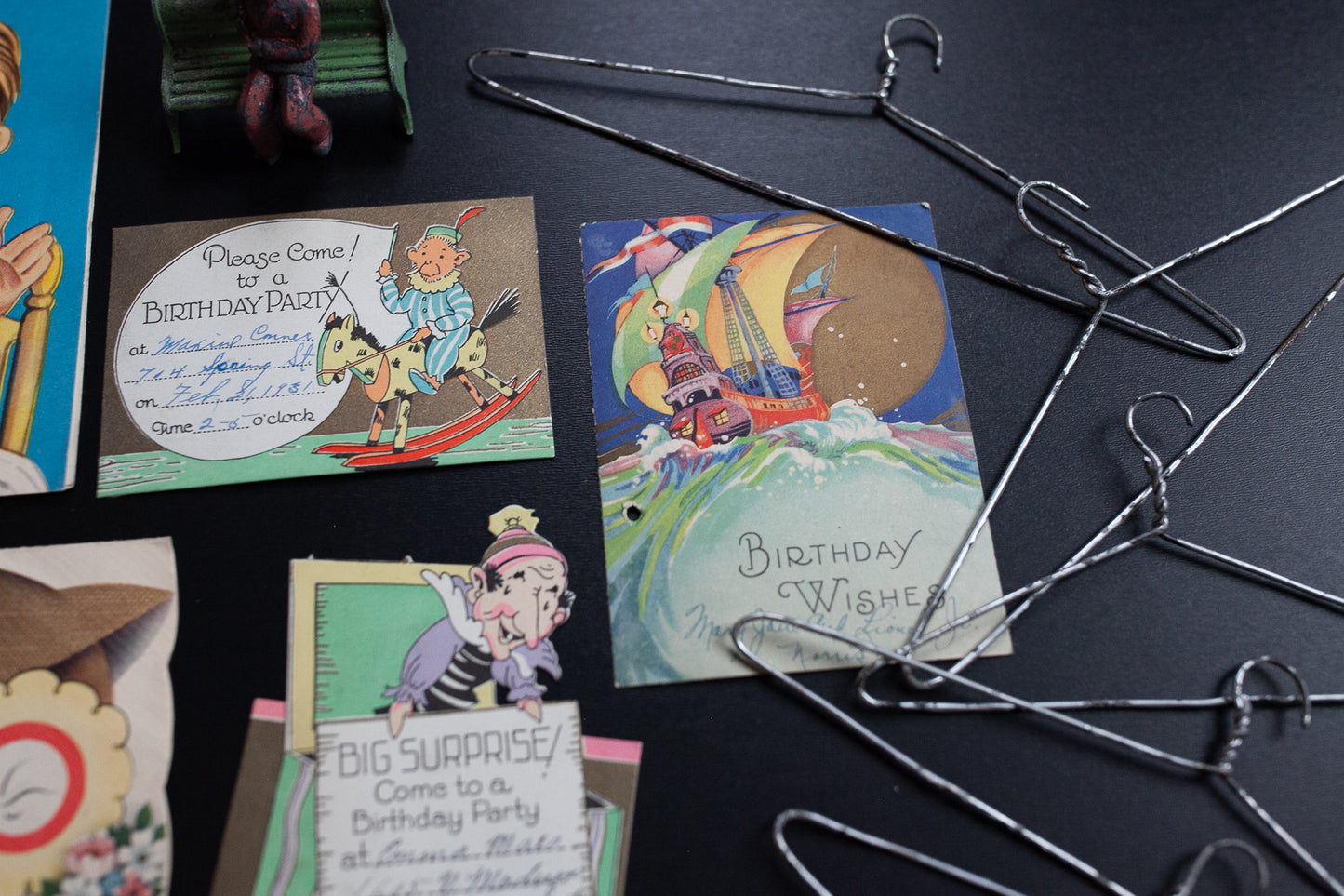 Vintage Birthday Invites - Vintage Get Well Card -Vintage  Birthday Greetings