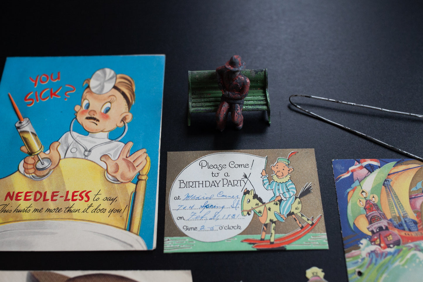 Vintage Birthday Invites - Vintage Get Well Card -Vintage  Birthday Greetings