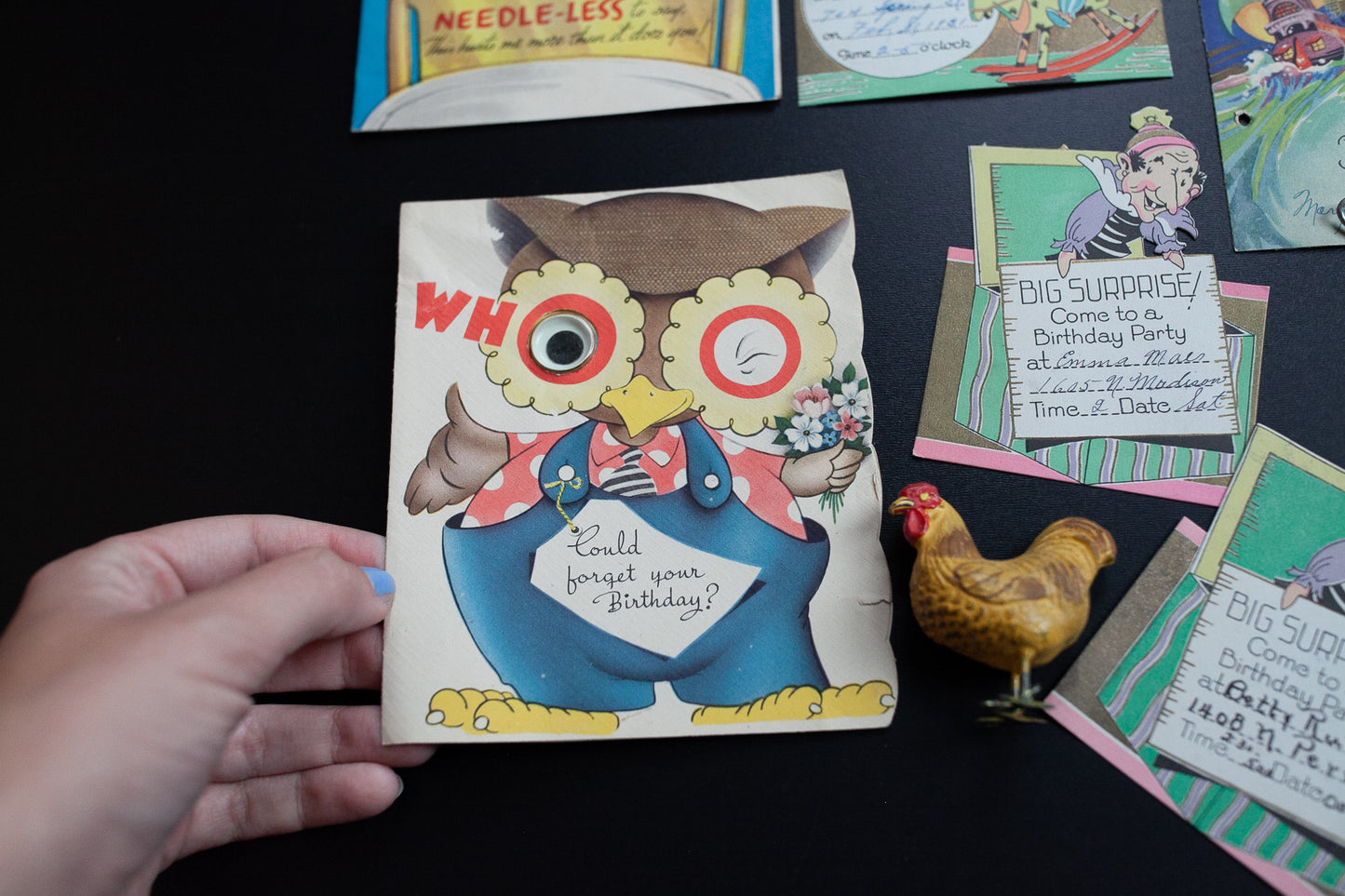 Vintage Birthday Invites - Vintage Get Well Card -Vintage  Birthday Greetings