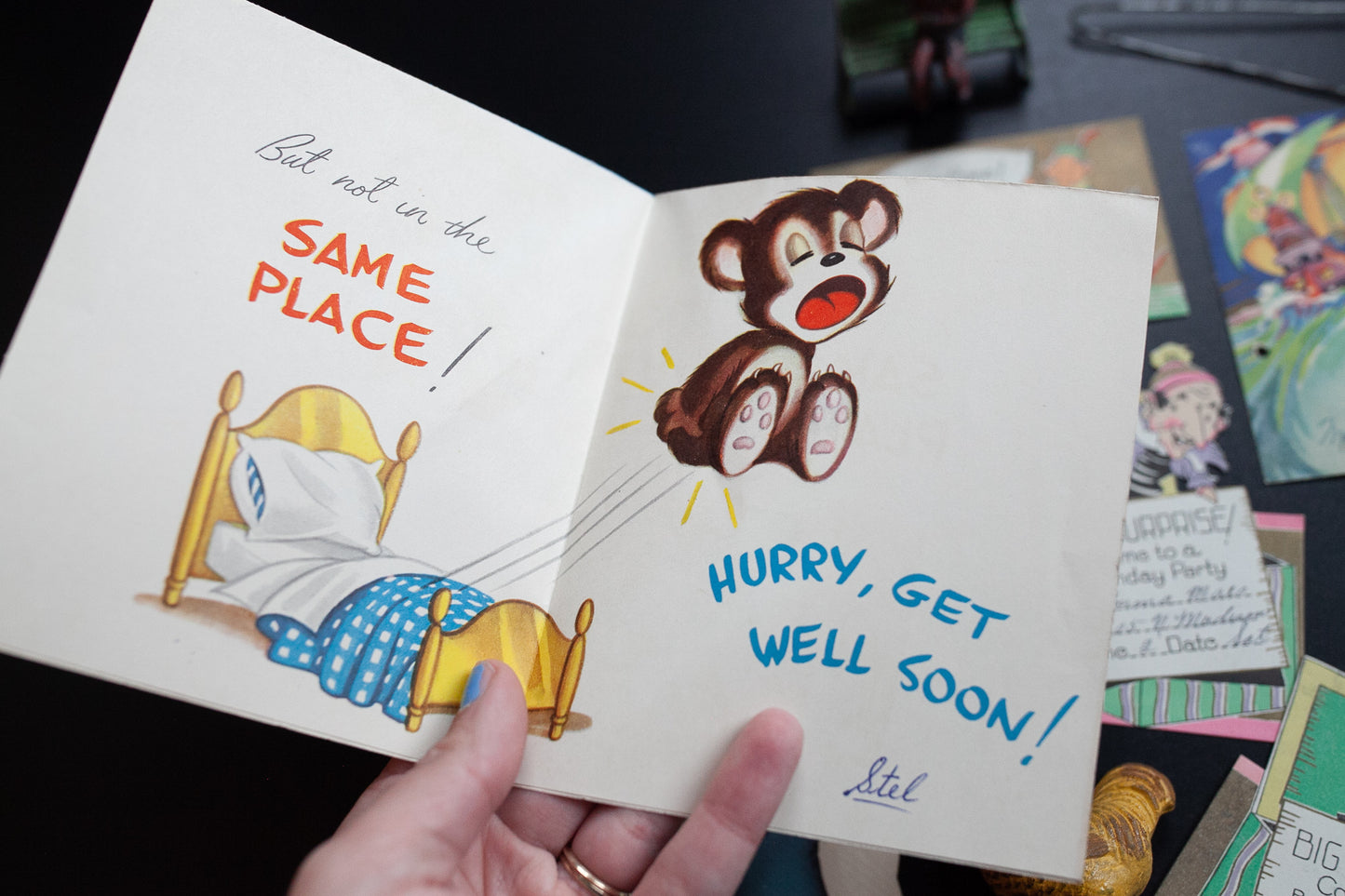 Vintage Birthday Invites - Vintage Get Well Card -Vintage  Birthday Greetings