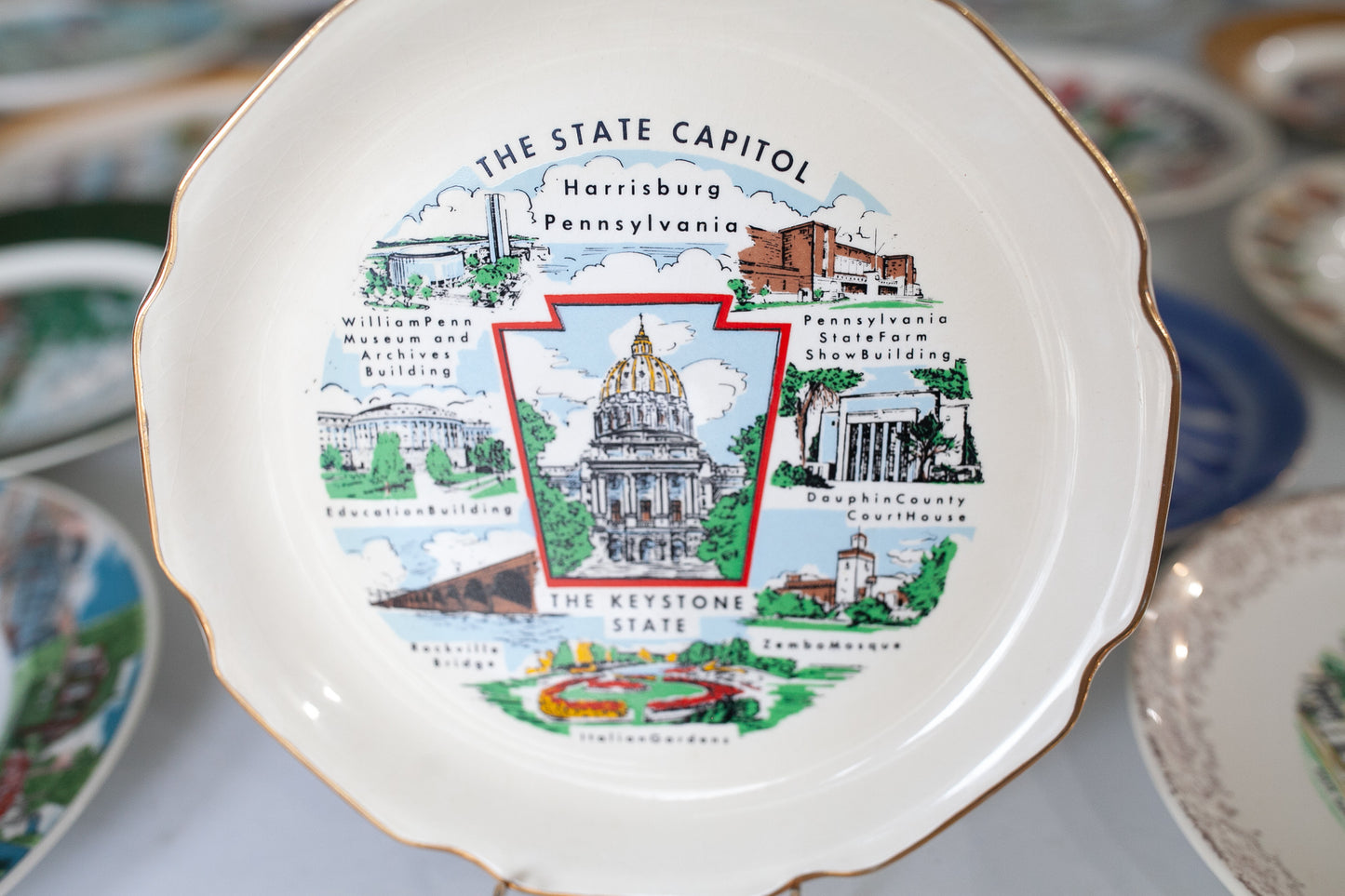Pennsylvania Plate- Tourist Plate - Souvenir Plate