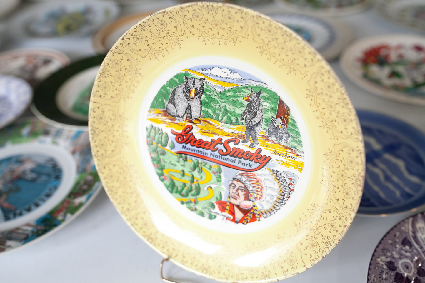 Great Smoky Mountain National Plate- Tourist Plate - Souvenir Plate